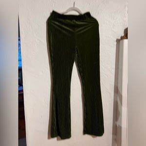 Velour Bell Bottoms | Large | Green